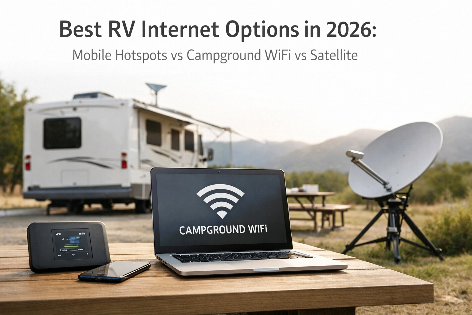 Best RV Internet Options in 2026: Mobile Hotspots vs Campground WiFi vs Satellite