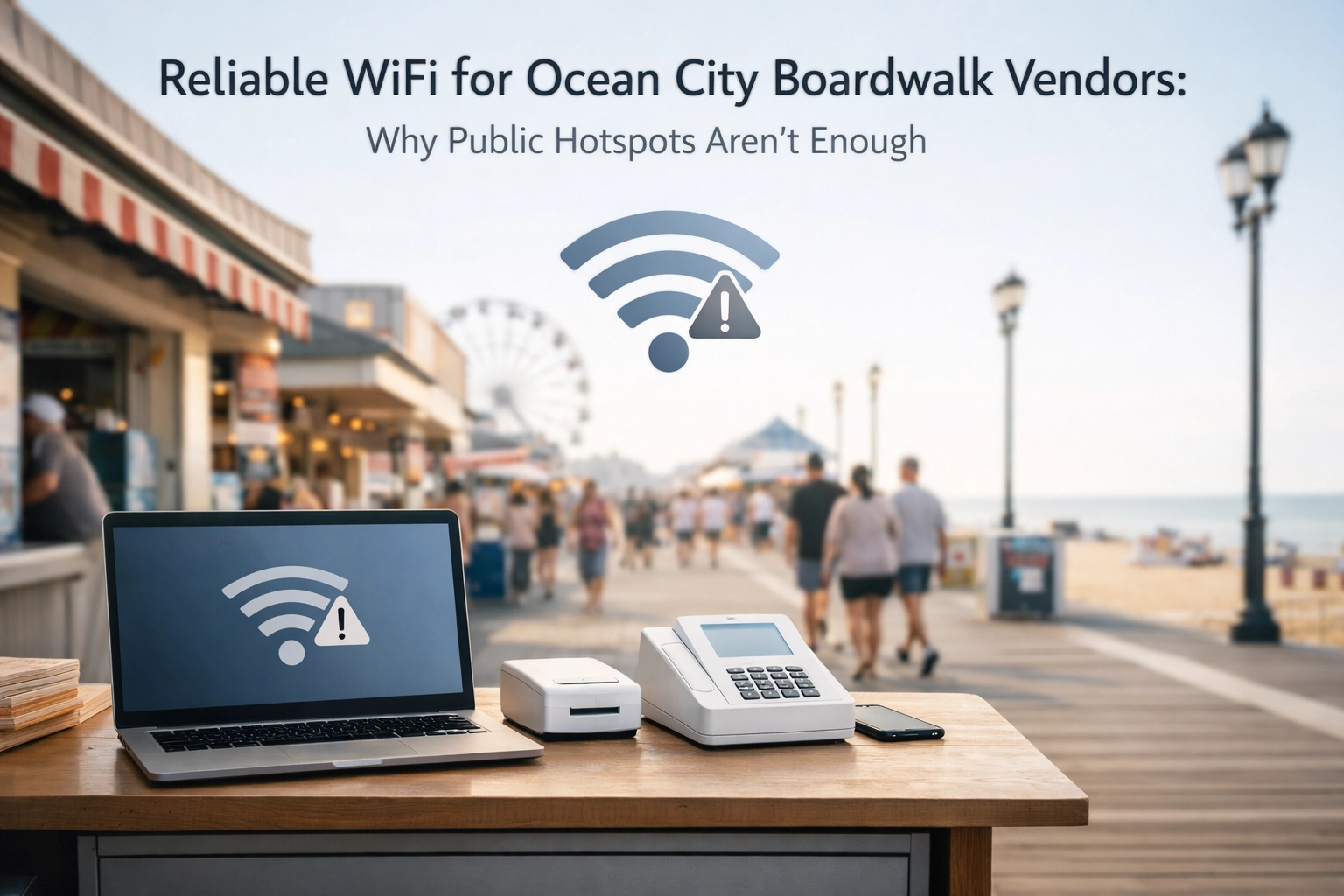 Reliable WiFi for Ocean City Boardwalk Vendors: Why Public Hotspots Aren’t Enough