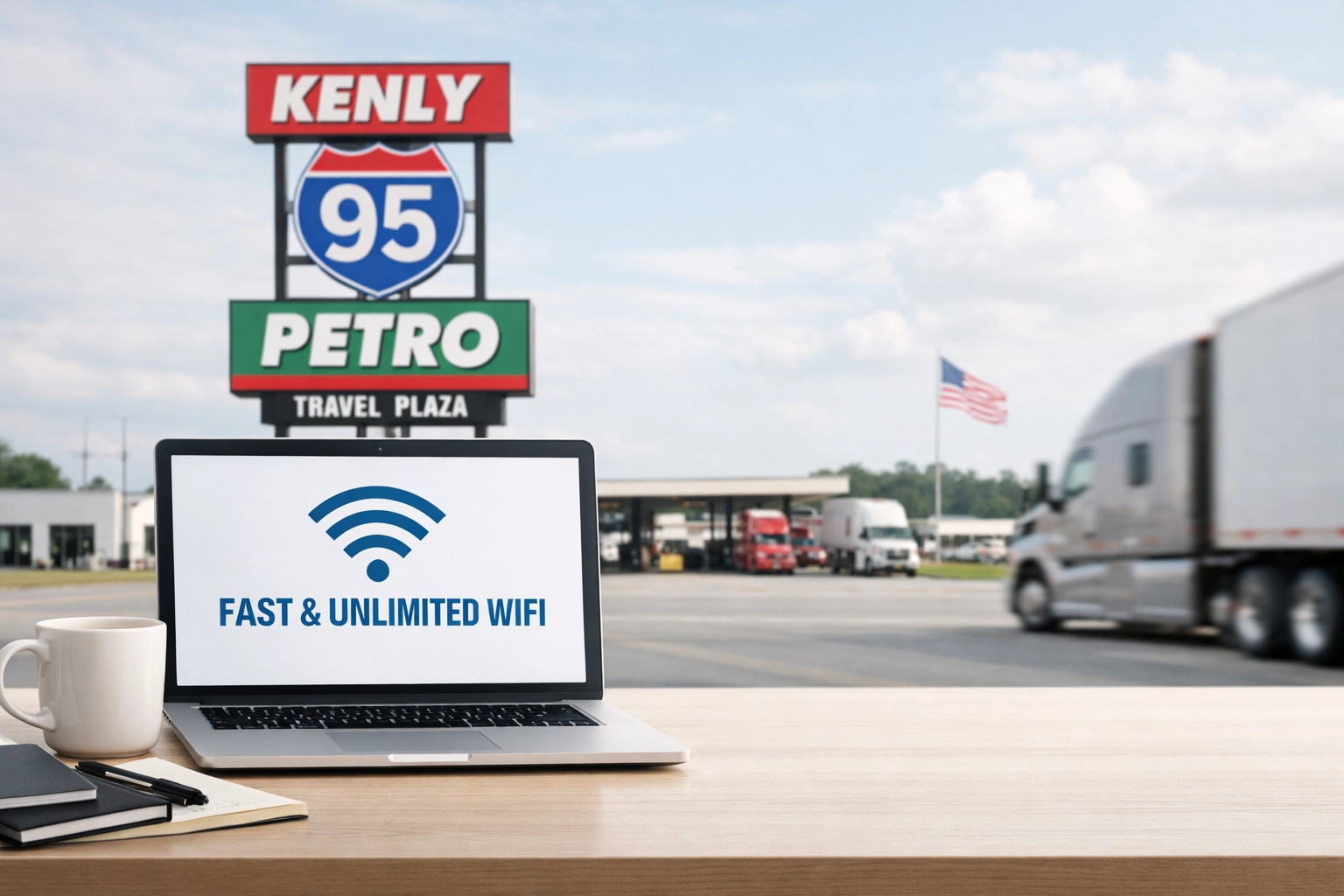 Kenly 95 Petro: Fast, Unlimited WiFi for the East Coast’s Largest Truck Stop